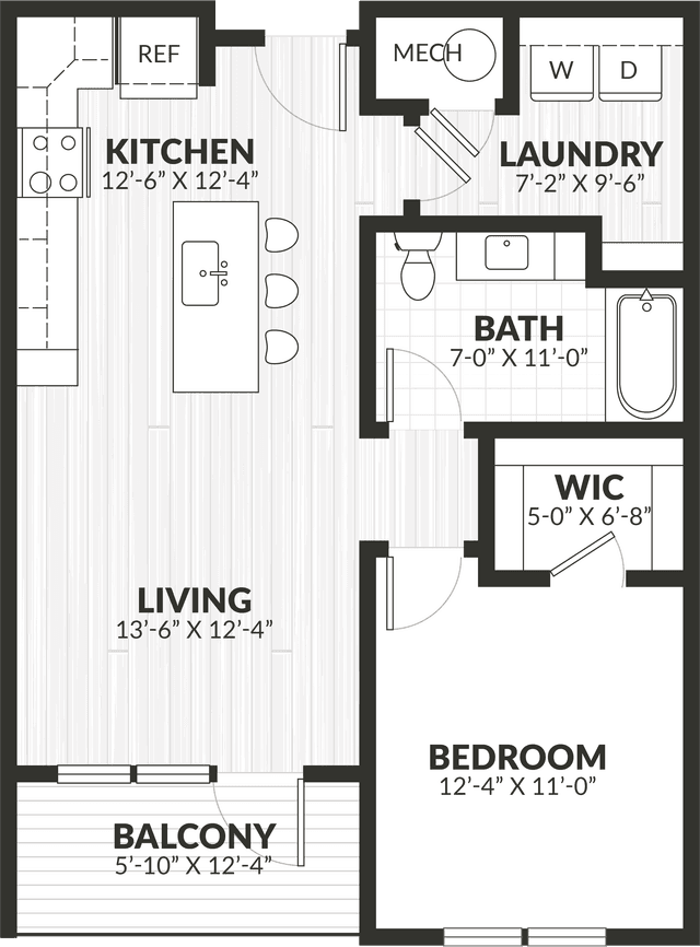 1 Bed/1 Bath-a1